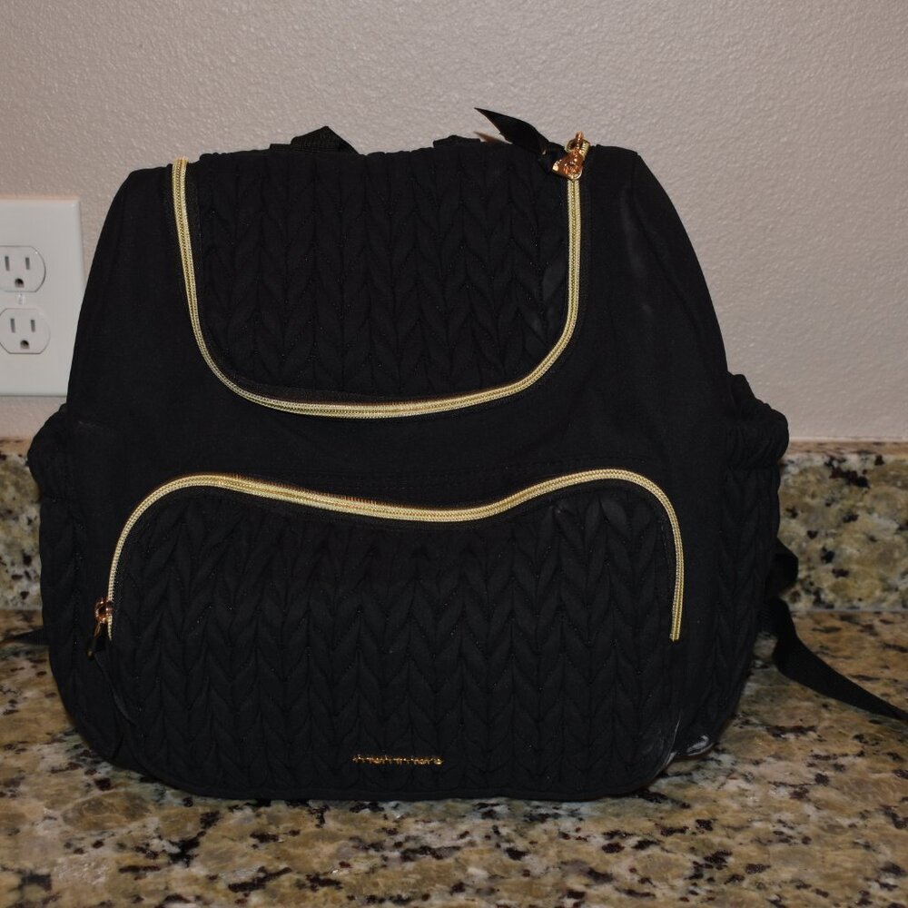 mommore Diaper Bag Backpack, Stylish Travel Baby Bag - (S-Black, Small-17L) - Picture 3 of 8